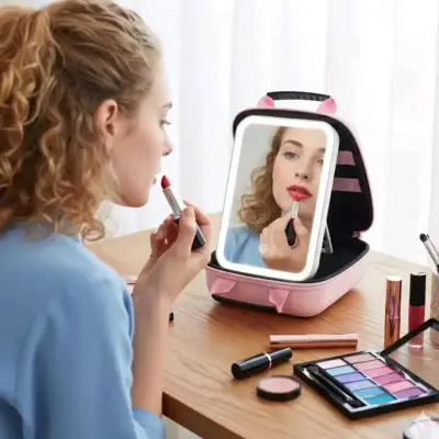 Set de maquillaje con espejo maleta - miniatura 2