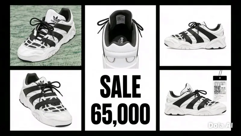 Zapatillas deportivas blancas y negras - 1