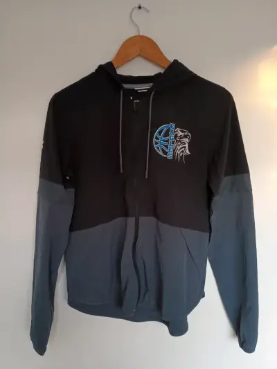 Polerón con capucha negro y azul - miniatura 1