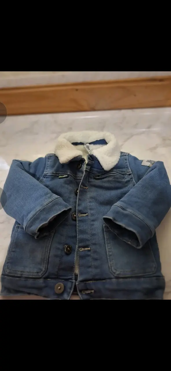 Chaqueta de mezclilla con piel - 1