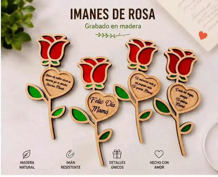 Flores Iman con mensajes 18x8cm