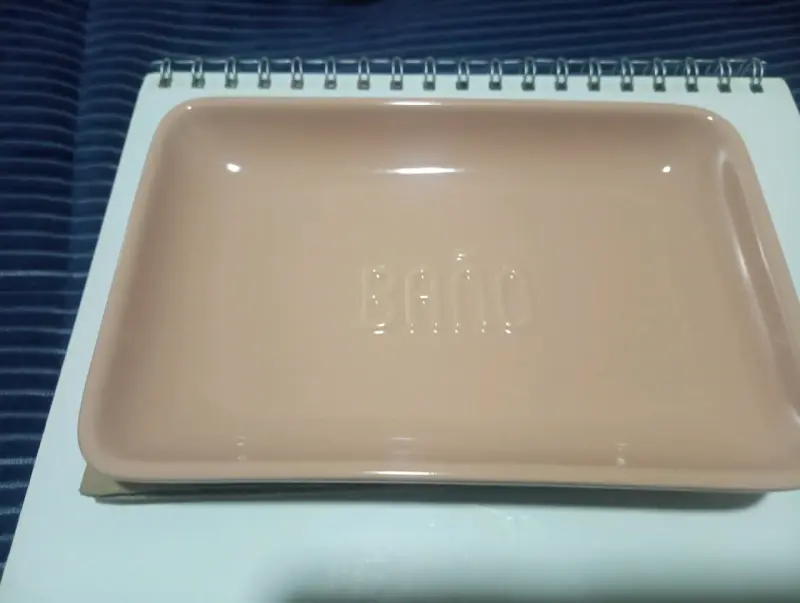 Jabonera de cerámica beige - 2