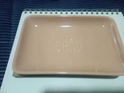 Jabonera de cerámica beige - miniatura 2