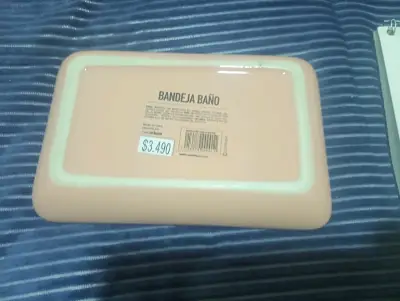 Jabonera de cerámica beige - miniatura 4