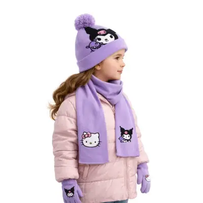 Set infantil gorro y guantes Hello Kitty - miniatura 2