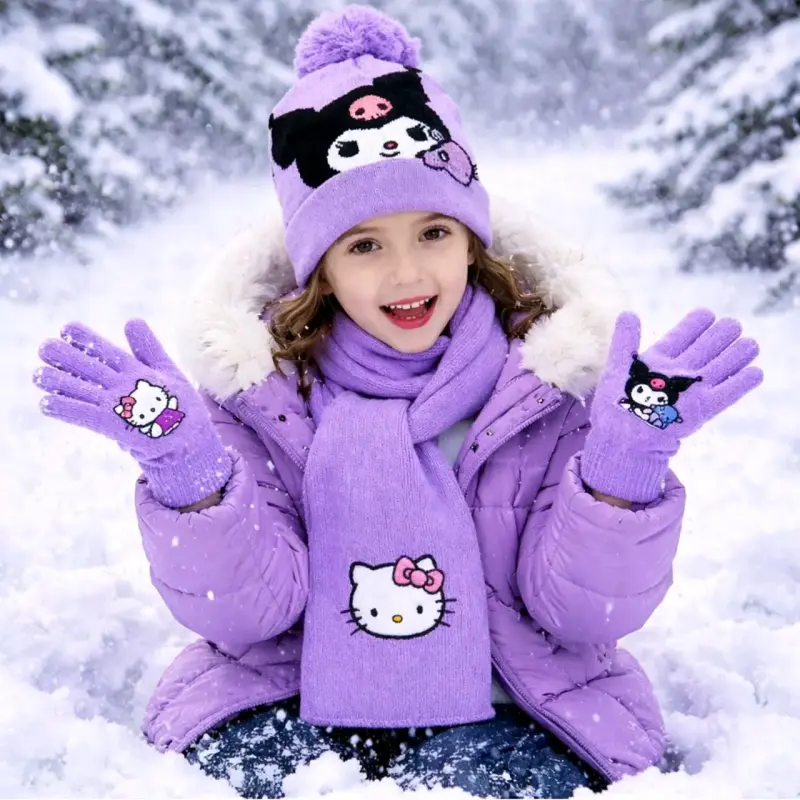 Set infantil gorro y guantes Hello Kitty - 3