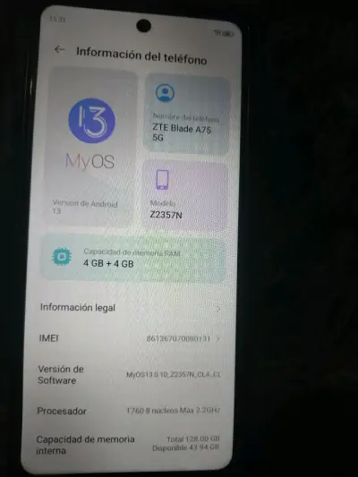 Celular ZTE blade a 75 5g - miniatura 2