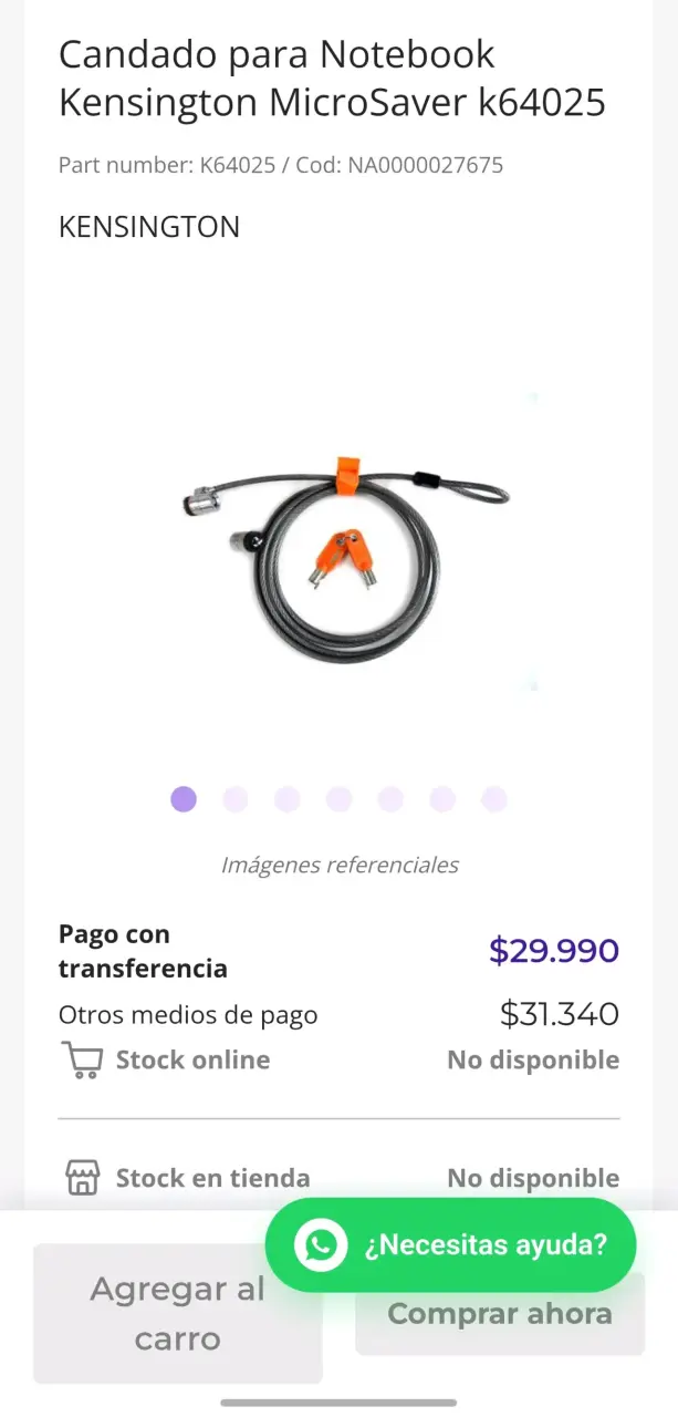Candado para notebook Kensington