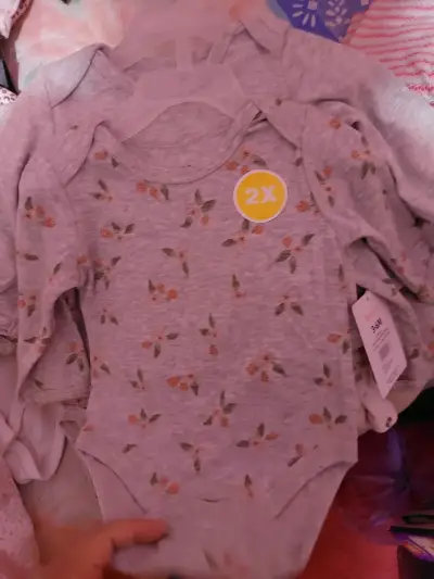 Body gris con diseño floral x2 - miniatura 2