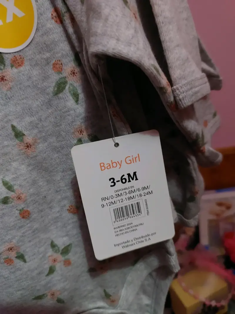 Body gris con diseño floral x2 - 6