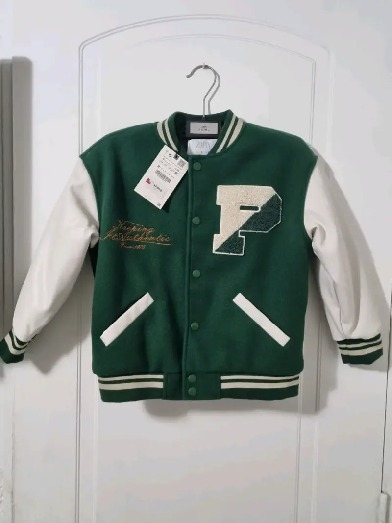 Chaqueta varsity verde Zara talla 6 - 2