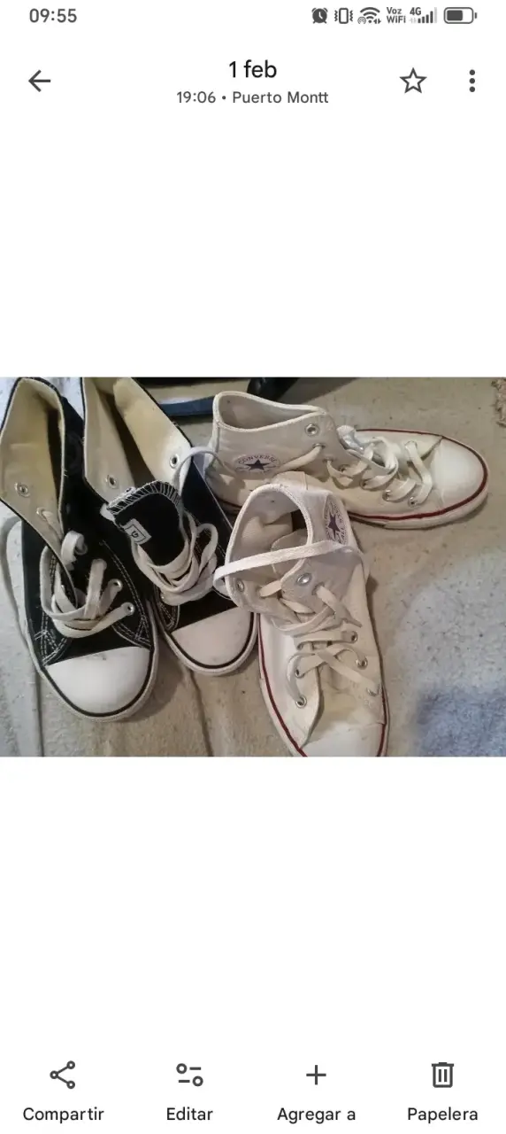 Zapatillas altas blancas y negras