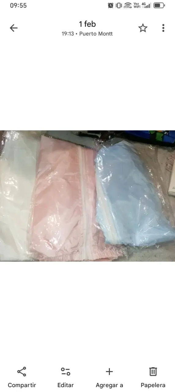 Chaqueta cortavientos celeste y rosado - 2