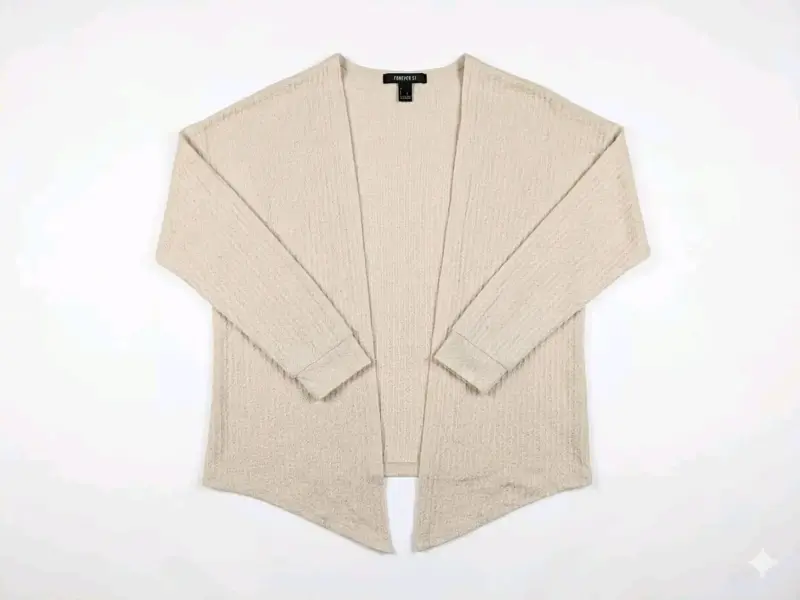 Cárdigan abierto beige - 1