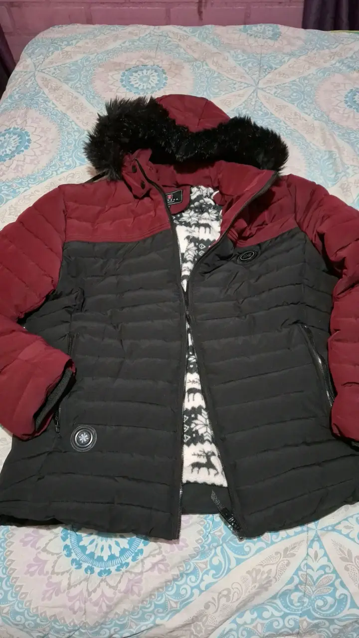 Parka  impermeable bicolor con capucha