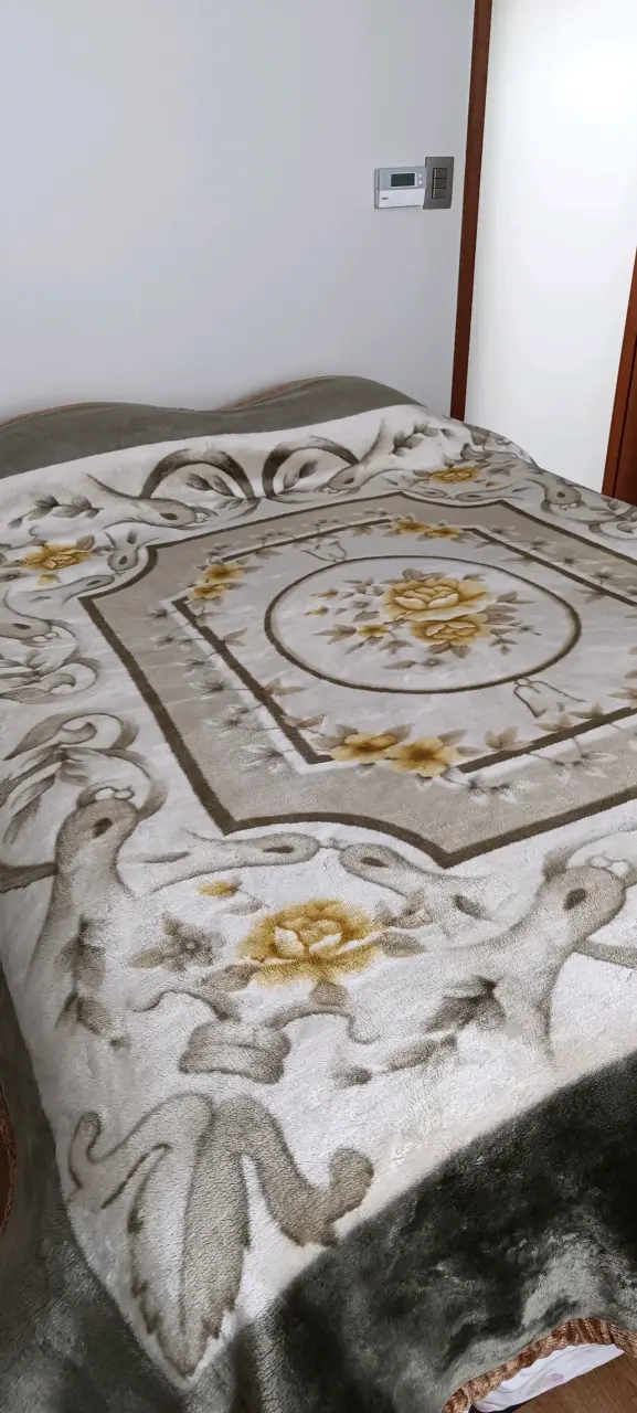Cobertor de cama floral beige,frasada - 2