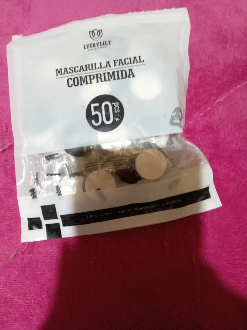 Mascarilla facial comprimida x50