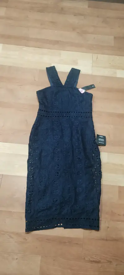 Vestido midi azul marino sin mangas - miniatura 5