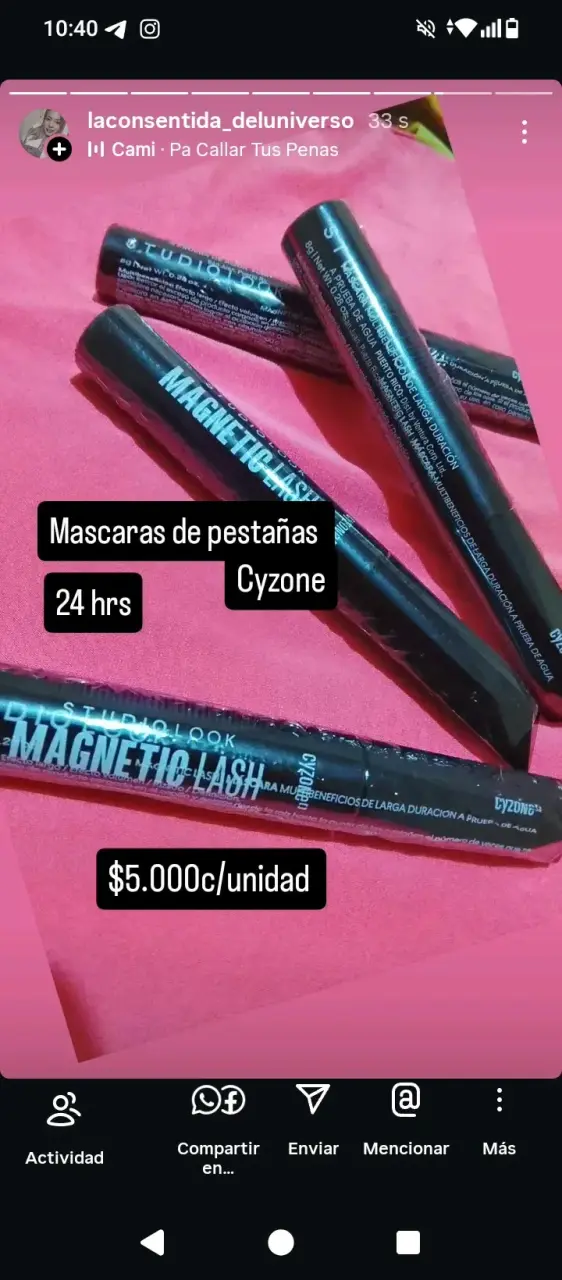 Máscara de pestañas Cyzone negra