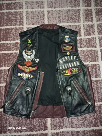 Chaleco de cuero Harley Davidson Talla (M) - miniatura 2