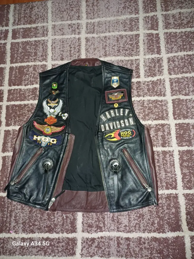 Chaleco de cuero Harley Davidson Talla (M) - 3