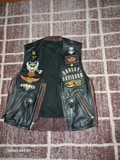 Chaleco de cuero Harley Davidson Talla (M) - miniatura 3
