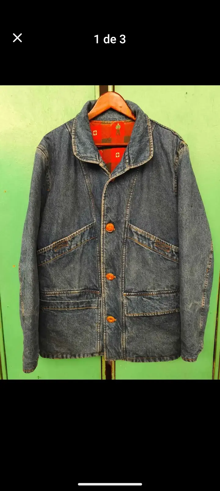 Chaqueta de mezclilla forrada gruesa. Lemont M/L - 1