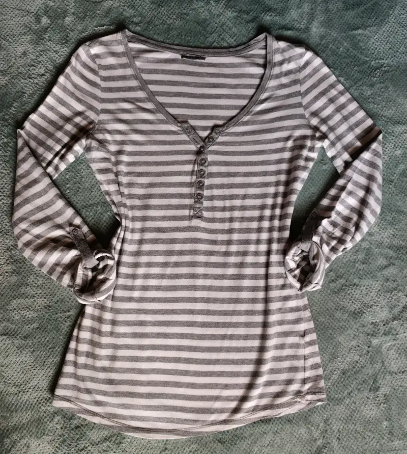 Polera rayada manga larga - 1