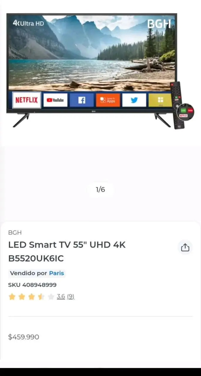 Smart tv de 55 pulgadas BGH - 2