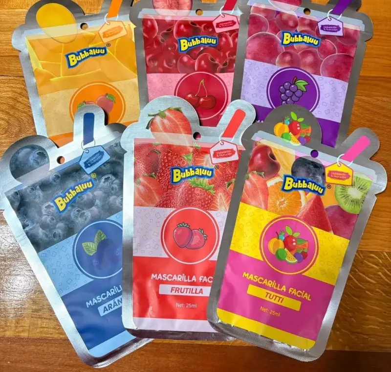 Mascarillas faciales frutales