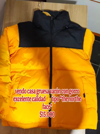 Chaqueta amarilla con gorro para hombre - miniatura 1