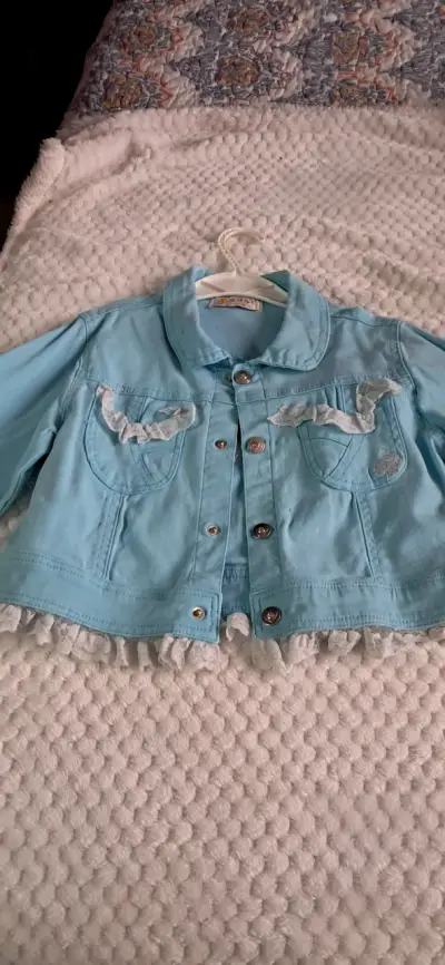 Chaqueta impermeable floral azul - miniatura 2