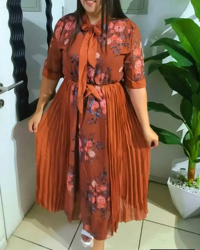 Vestido largo estampado floral Standar hasta la Xl