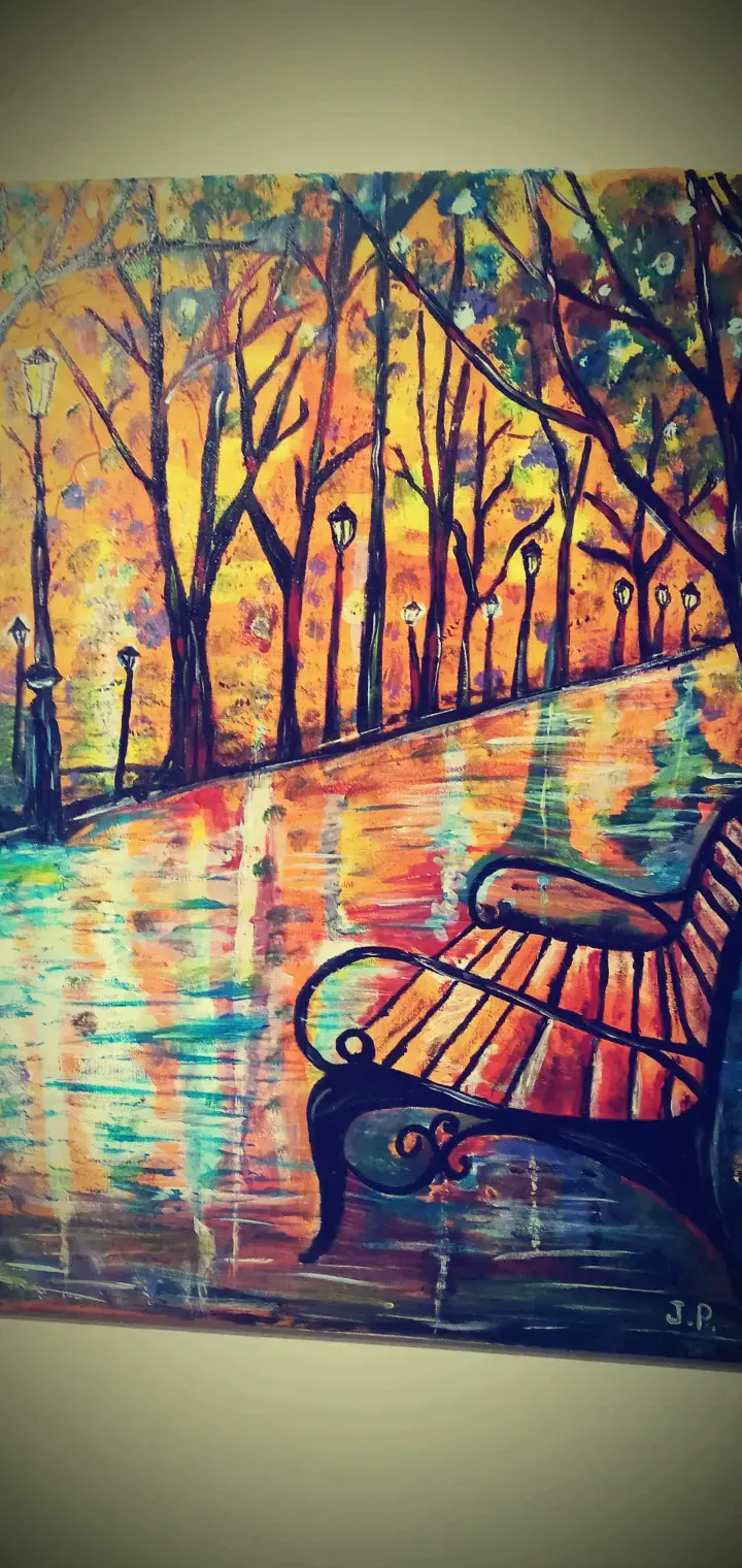 Cuadro paisaje colorido