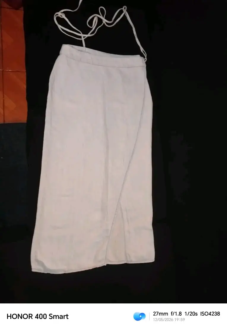 Falda blanca larga - 1