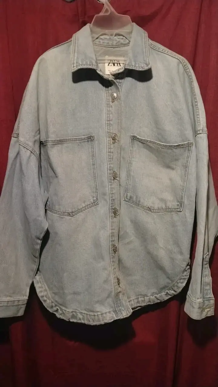 Camisa vaquera azul Zara