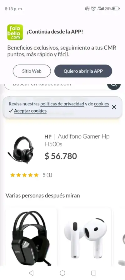 Auriculares HP con cable - miniatura 2