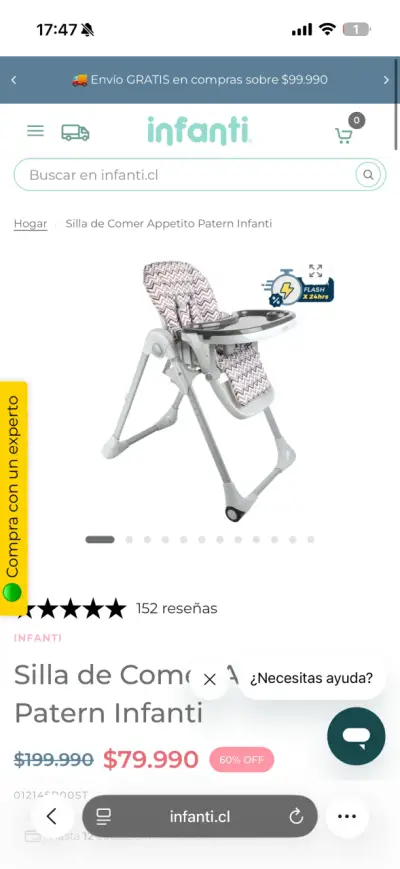 Silla alta para bebé infanti - miniatura 5