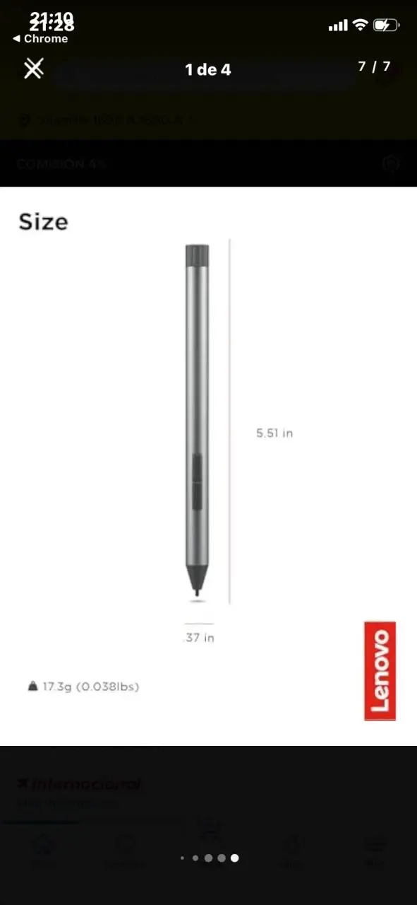 Stylus Lenovo gris - 1