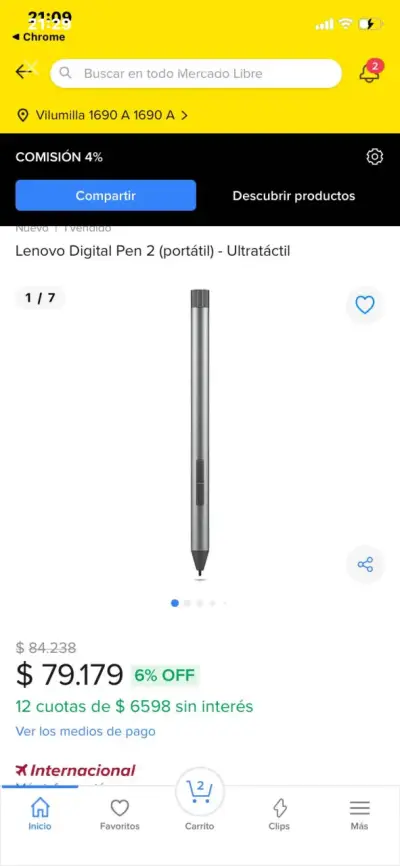 Stylus Lenovo gris - miniatura 2
