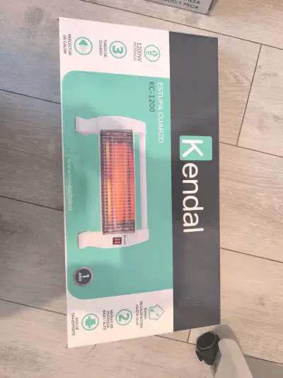 Estufa eléctrica Kendall blanca - miniatura 2