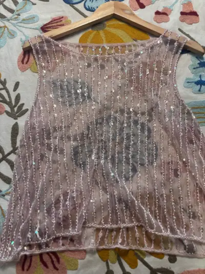 Blusa de lentejuelas rosa - miniatura 1