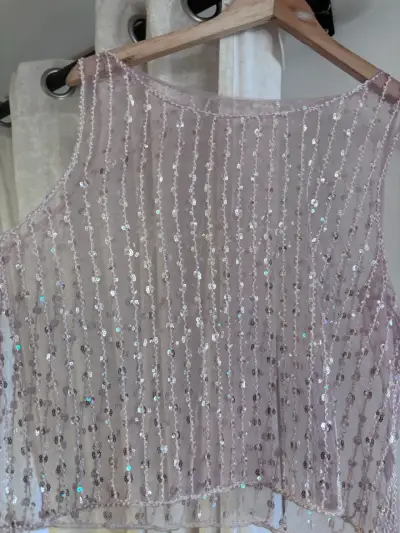 Blusa de lentejuelas rosa - miniatura 2