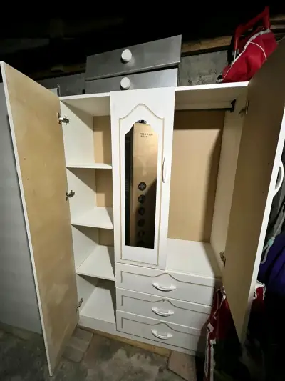 Ropero blanco con espejo - miniatura 2