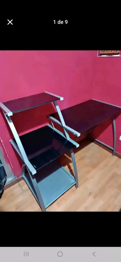 Escritorio de vidrio negro - miniatura 4