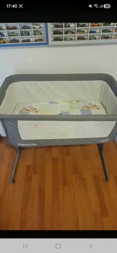 Cuna colecho gris para bebé - miniatura 1