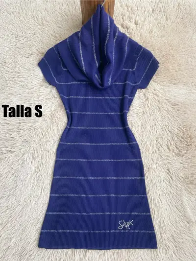 Vestido lila sin mangas con cuello tortuga - miniatura 1