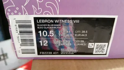 Nike Lebrón Witness VIII, NUEVAS 10US, 28CM - miniatura 2