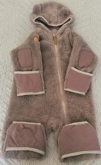 Abrigo peludo de bebé rosa - miniatura 2