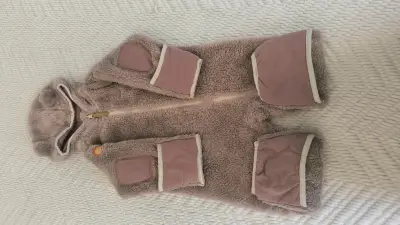 Abrigo peludo de bebé rosa - miniatura 5